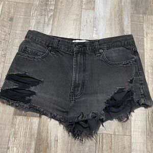 Black Abercrombie & Fitch Jean Shorts